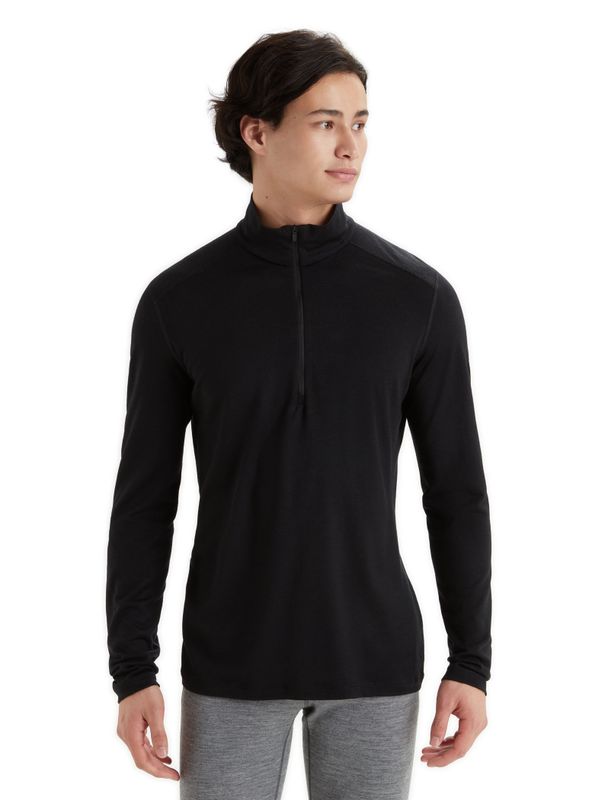 Men's Merino 200 Oasis Long Sleeve Half Zip Thermal Top Black