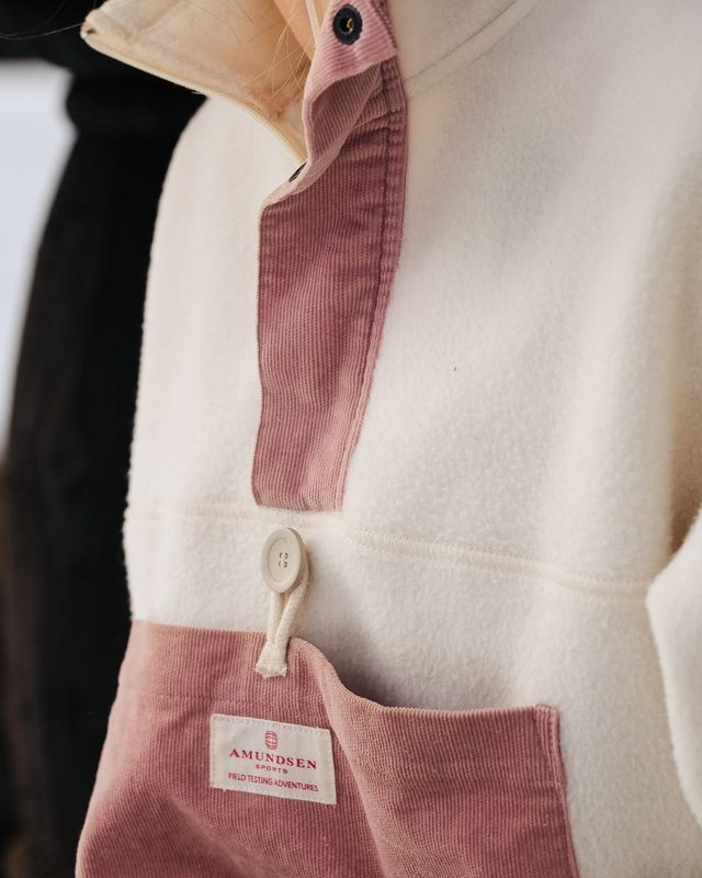 V-Bond Cord Fleece Womens Natural/Apricot