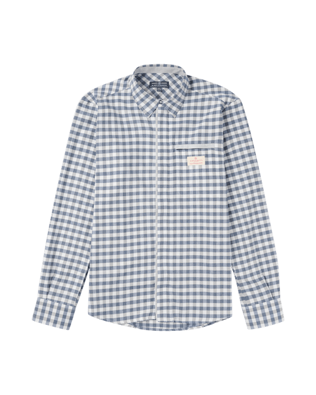 V-Bond Shirt Mens Small Chequered Blue