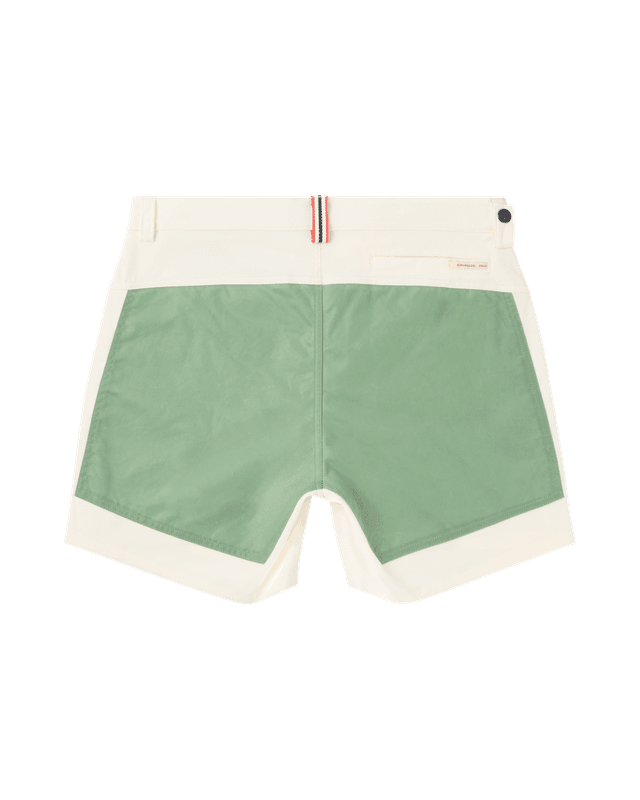 7Incher Field Shorts Mens Offwhite/Willow Green