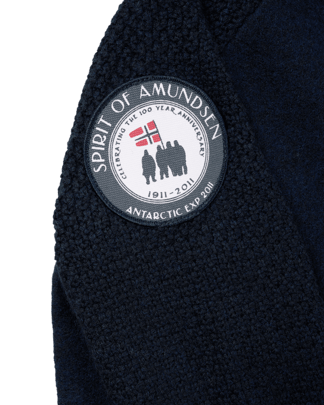 Amundsen Boiled Hoodie Laced Mens Faded Navy