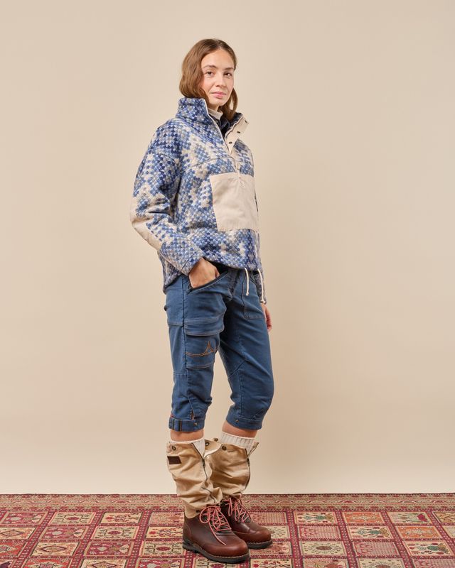 Amundsen V-Bond Tradition Fleece Womens Fjordblue/Pattern