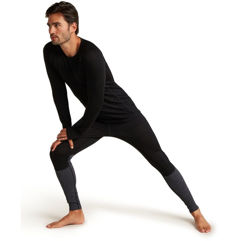 Men's 200 ZoneKnit LS Crewe Thermal Black