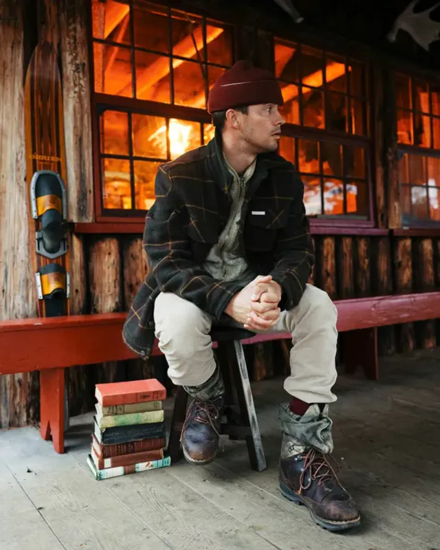 Amundsen Wool Jacket Unisex 215 Hunter Brown Checks