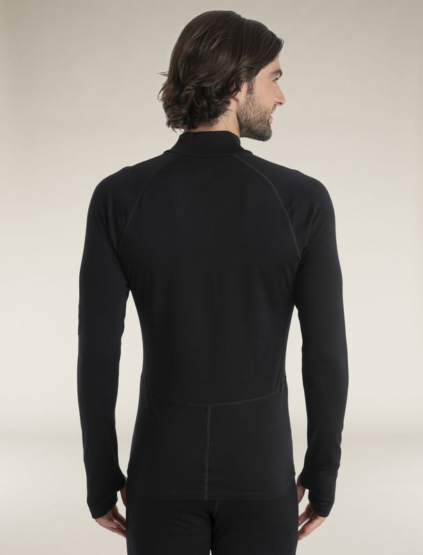 300 MerinoFine M's Polar LS Half Zip Thermal Top Black