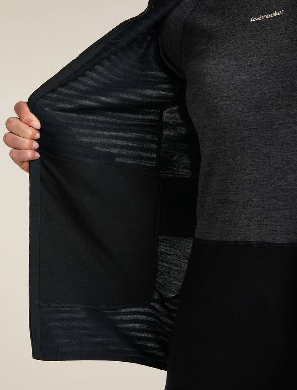 Women's Merino Blend 300 RealFleece Descender LS Zip Jacket Black