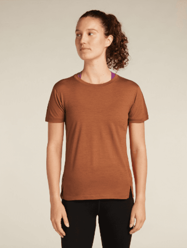 Icebreaker W's 150 MerinoFine Ace SS T-Shirt Dusty Clay