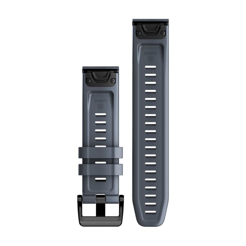 Garmin QuickFit® 22 Watch Bands, Granite Blue Silicone