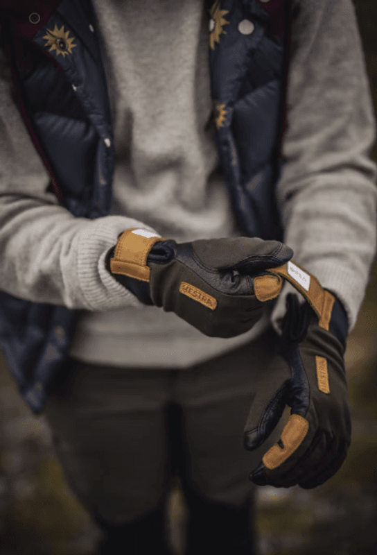 Hestra Ergo Grip Active Wool Terry 5-finger Unisex Dark Forest/Black