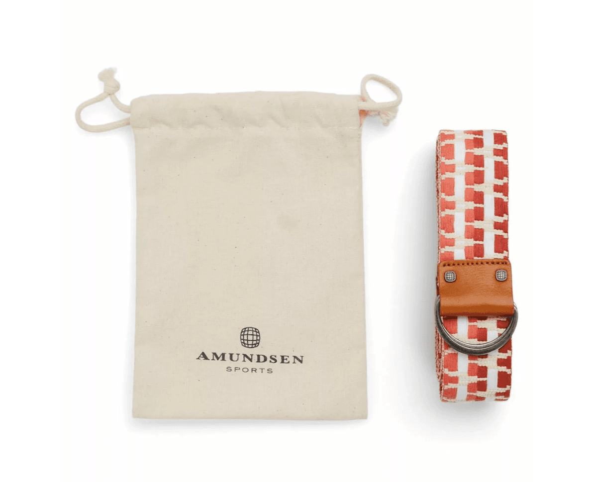 Amundsen Woven Belt In Bag 160 Weathered Red
