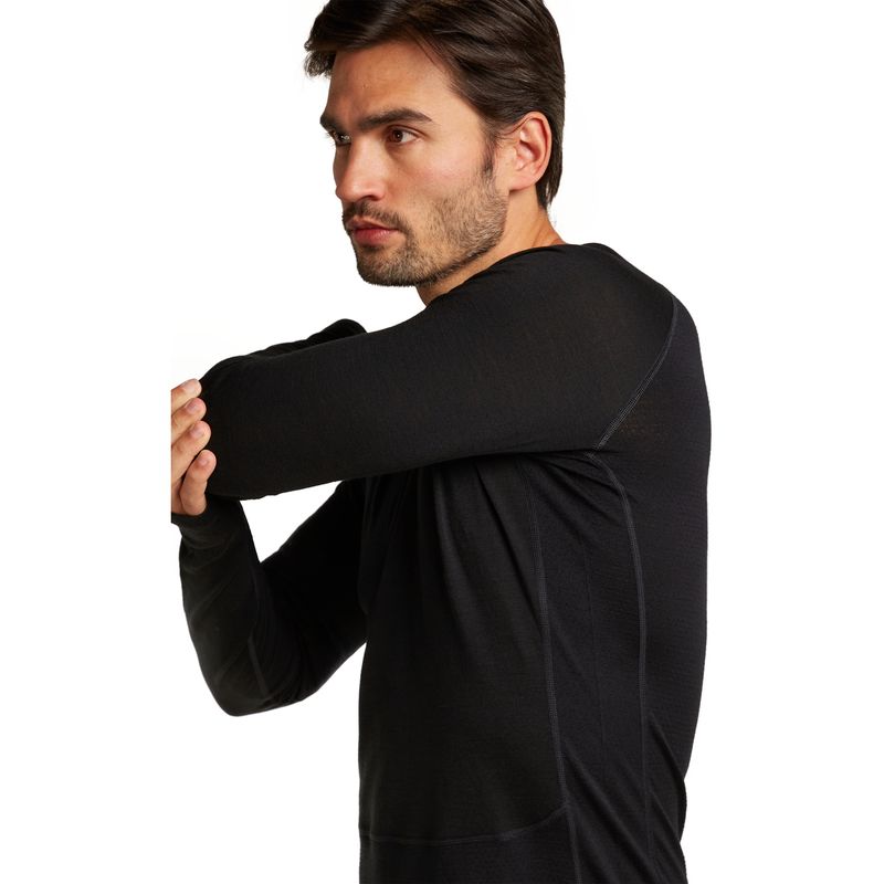 Men's 200 ZoneKnit LS Crewe Thermal Black