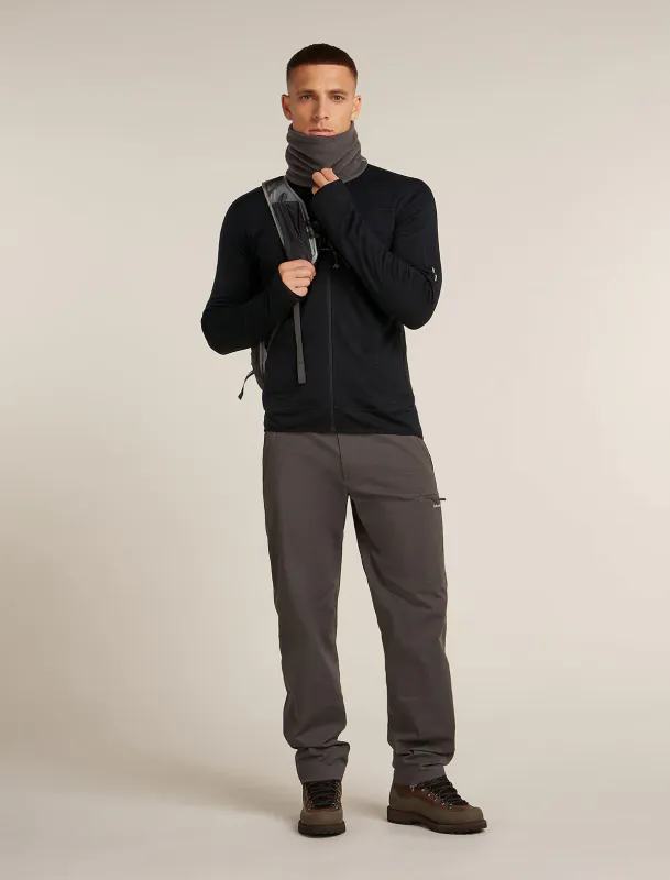 Men's Merino Blend 300 RealFleece Descender LS Zip Jacket Black