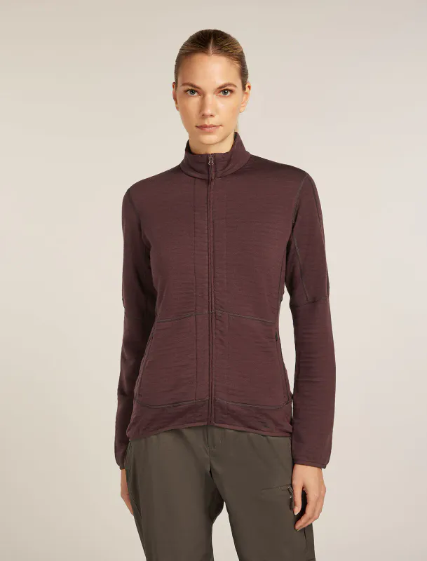 Women's Merino 400 RealFleece Descender LS Zip Jacket Java