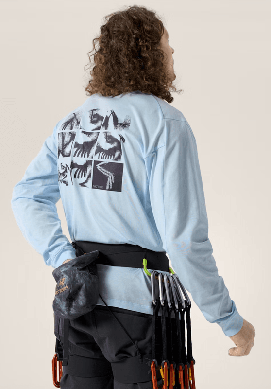 Kragg SL Cotton Bird Tile Shirt LS Men's Alpine Blue / Moondrop