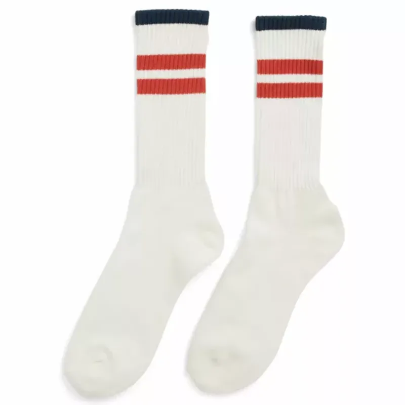 Amundsen Oslo Crew Socks 001 White/Red