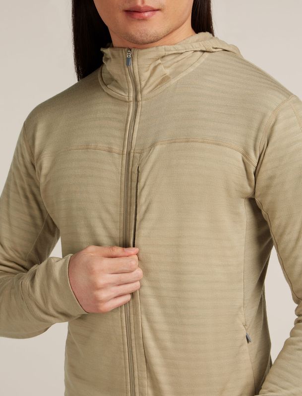 Men's Merino Blend 300 RealFleece Descender LS Zip Hoodie Flagstone