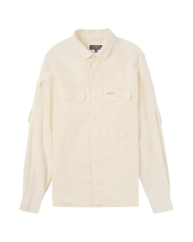 Traveller’s Linen Shirt Mens 001 White
