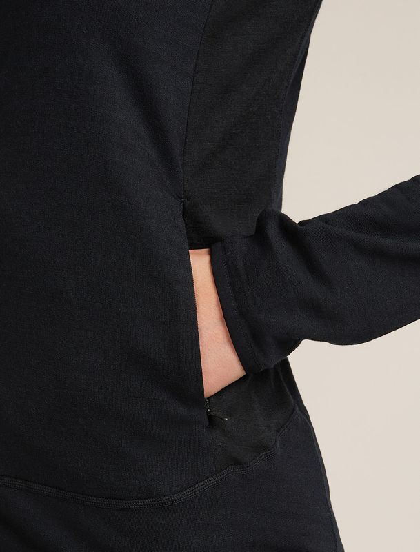 Women's Merino Blend 300 RealFleece Descender LS Zip Jacket Black